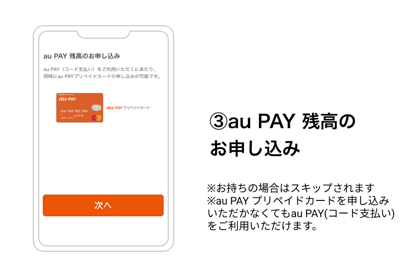 (3)au PAY プリペイドカードのお申込み